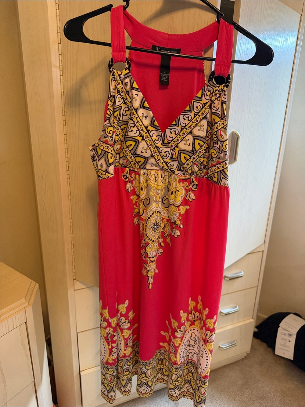 INC International Concepts Pink Paisley-Print Midi Dress